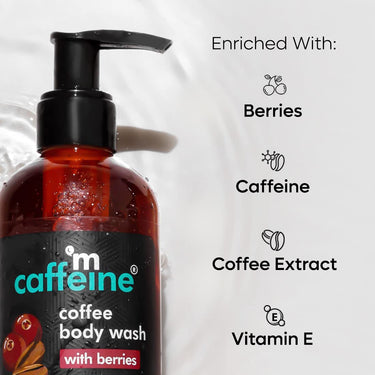 mCaffeine Coffee Body Wash Combo Value Pack with Berries & Cocoa Shower Gels | Refreshing Aroma with Detan & Deep Cleansing Benefits | Shower Gel | For Men & Women and All Skin Types | 400ml